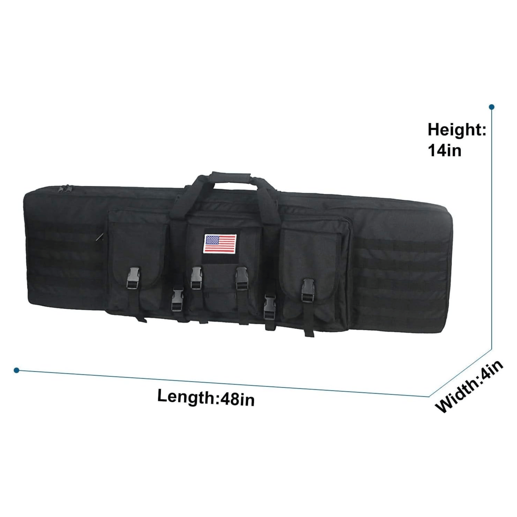 Double Rifle Case Long Rifle American Classic Tactical Gun Bag 48-Inch ...