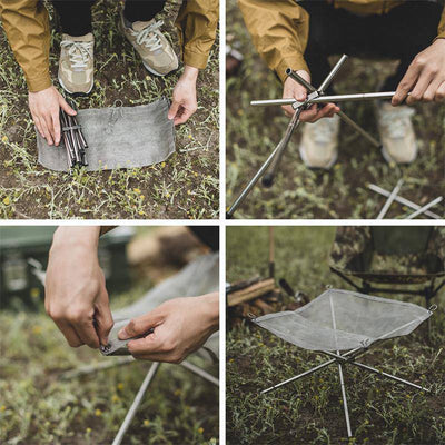 Naturehike Stainless Steel Folding Camping Fire Rack - HUNTING CASE