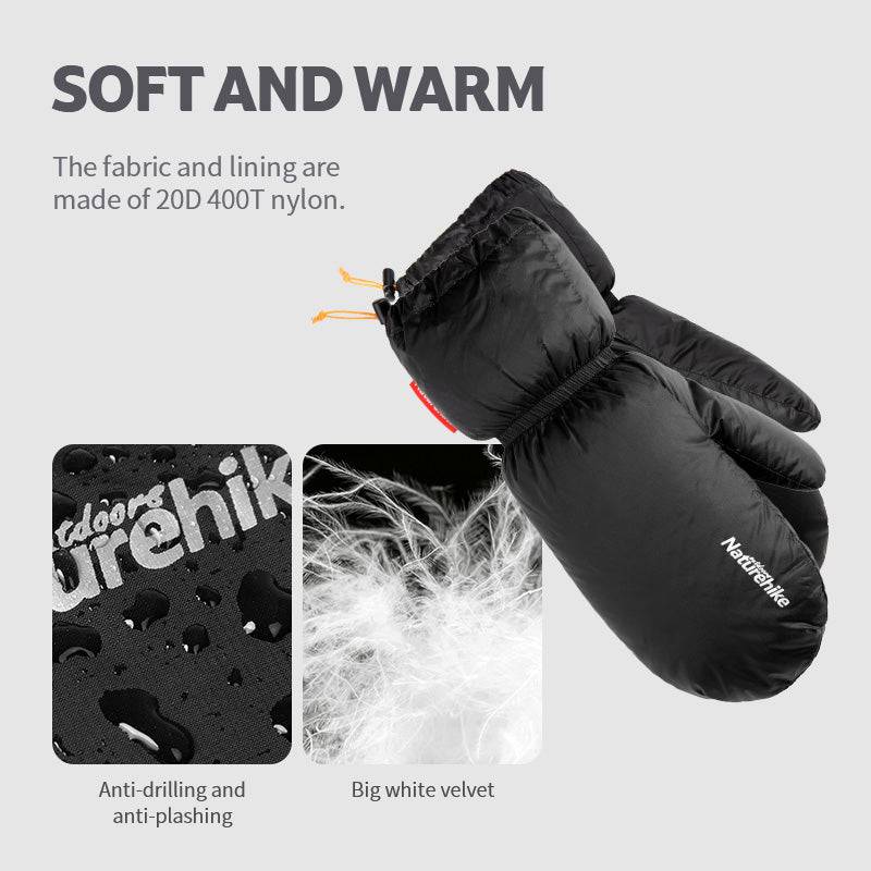 Naturehike Outdoor Waterproof Snowboard Goose Down Ski Gloves Winter - HUNTING CASE