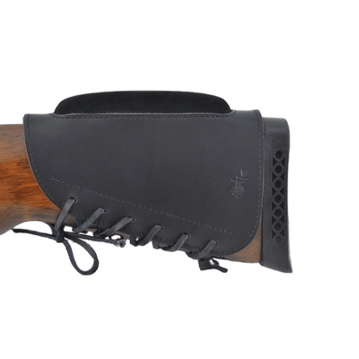 leather rifle stock ammo carrier