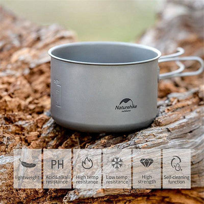 Naturehike Lightweight Titanium Outdoor Cooking Pot - HUNTING CASE