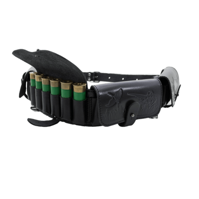 	leather rifle cartridge holder	