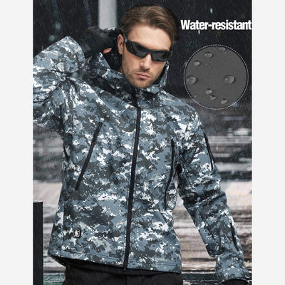 Waterproof Softshell Hiking Jacket, Outdoor Soft Shell Fleece