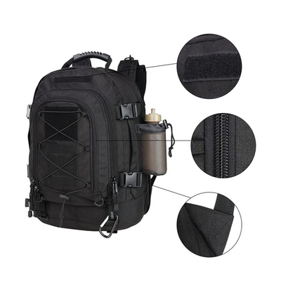 Tactical backpack with extra storage capacity