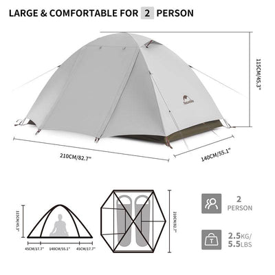 Naturehike Cloud-Creek Ultralight Freestanding Tent - HUNTING CASE