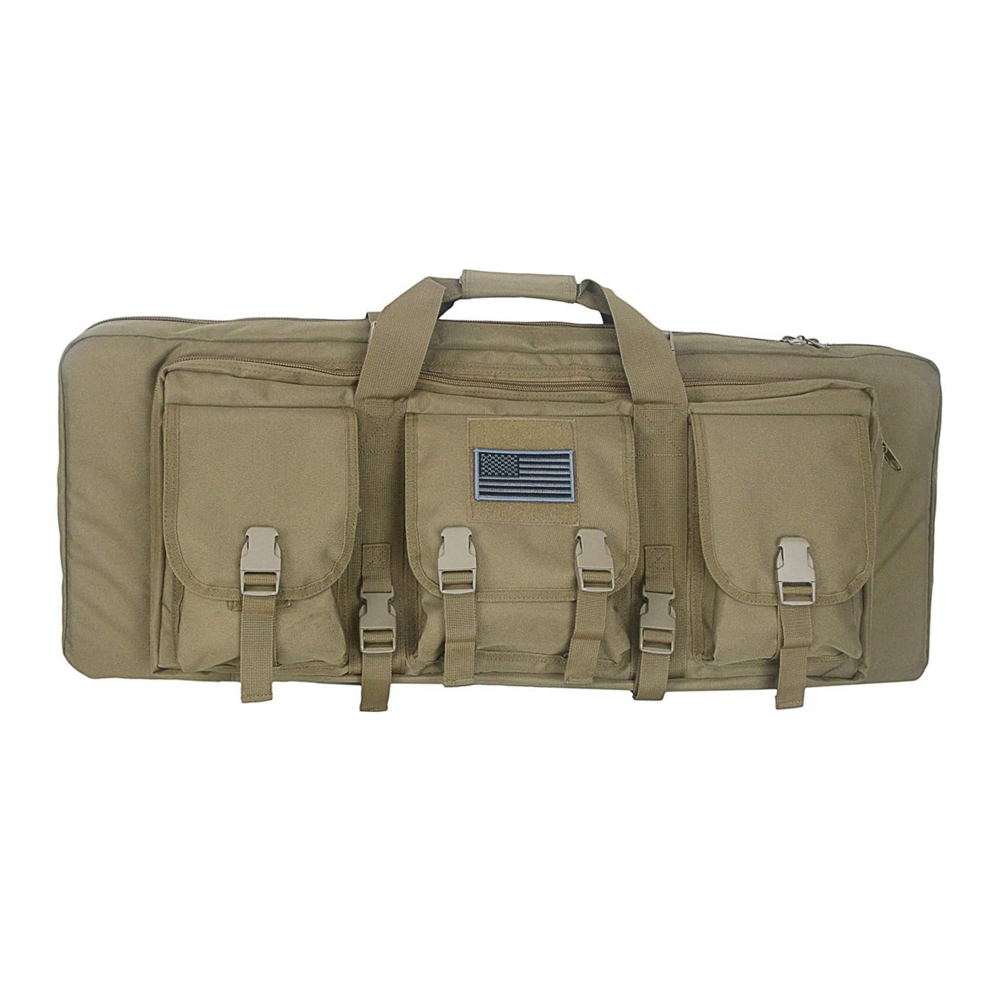 Double rifle case with tactical features, waterproofing, and padding for optimal hunting use with American Classic firearms