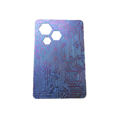 Custom titanium RFID blocking card with multi-tool