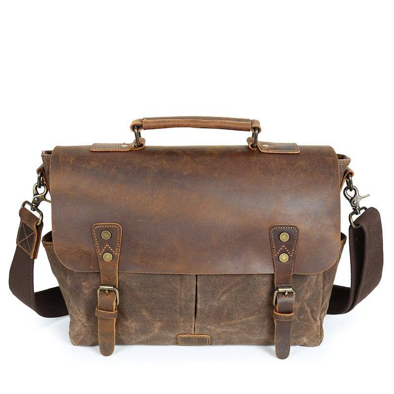 Vintage Waxed Canvas Bike Bag