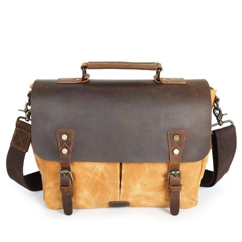 Biker's Waxed Canvas Shoulder Bag