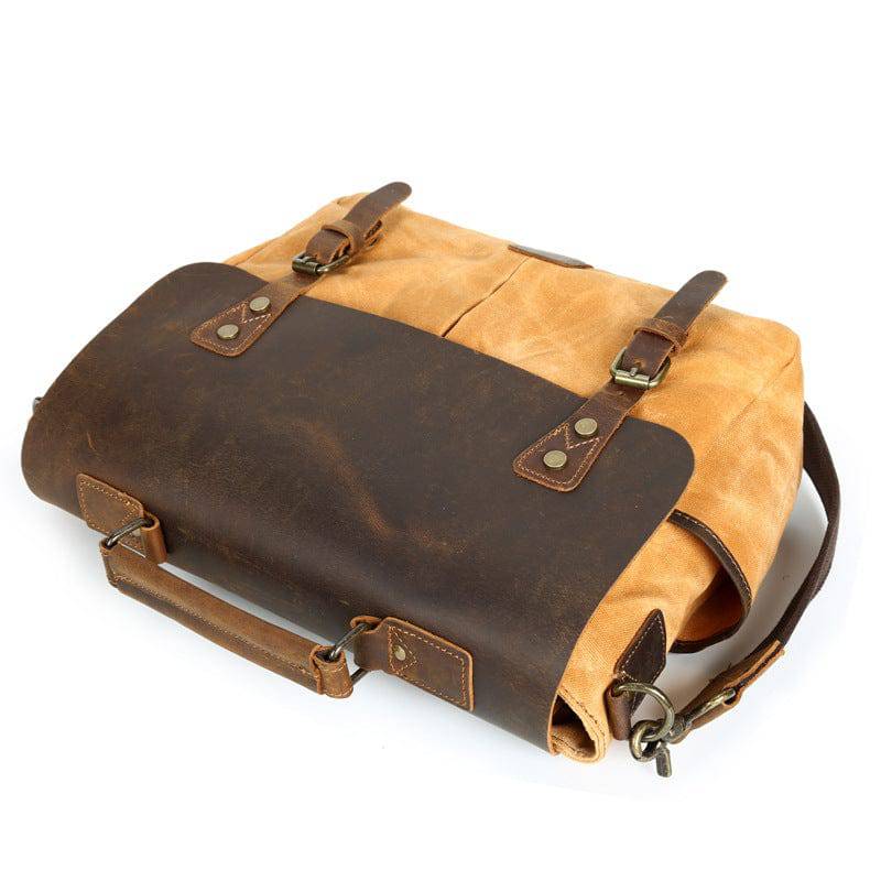 Waxed Canvas Moto Shoulder Bag