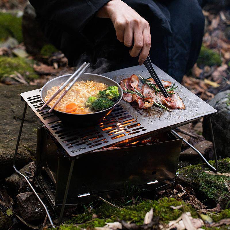 Naturehike Folding portable Titanium Barbecue Grill Plate - HUNTING CASE