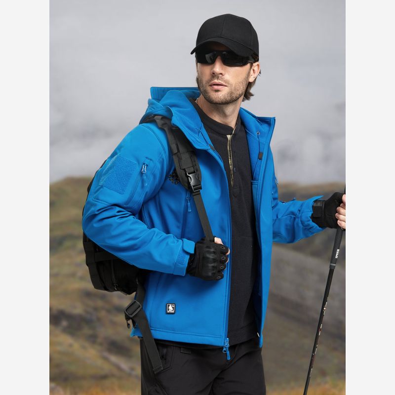 jacket with adjustable hood for added protection