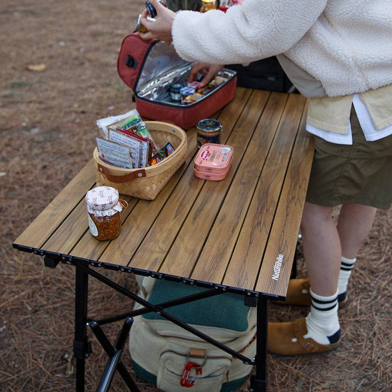 Naturehike Wood Grain Telescopic Foldable Picnic Table MW03 - HUNTING CASE