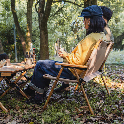 Elevate Your Camping Comfort with Wooden Grain