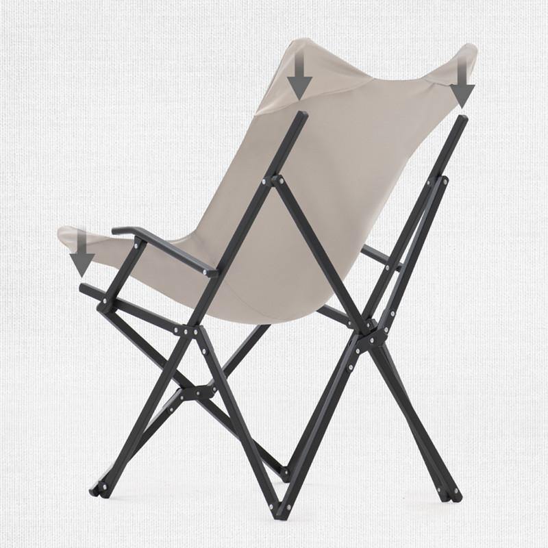 Armrests Backrest Folding Camping Chair - HUNTING CASE