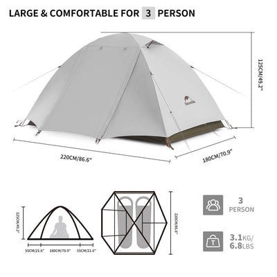 Naturehike Cloud-Creek Ultralight Freestanding Tent - HUNTING CASE