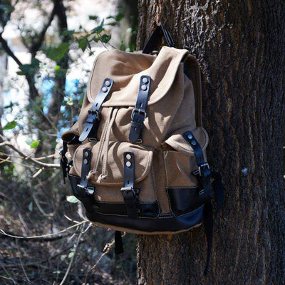 Vintage Waxed Canvas Backpack