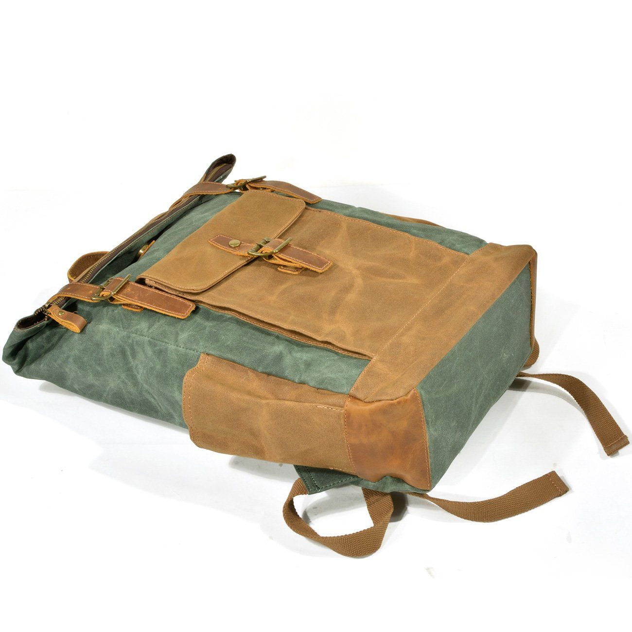 Stylish Men's Canvas Backpack with Padded Laptop Compartment - HUNTING CASE