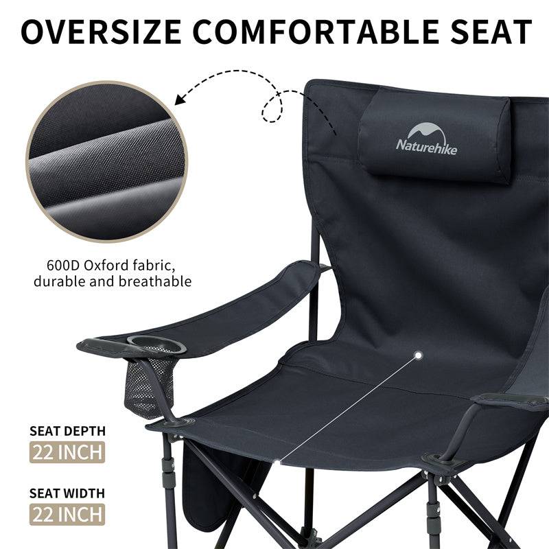 Naturehike 2-in-1 Foldable Reclining Chair with Attached Table - HUNTING CASE