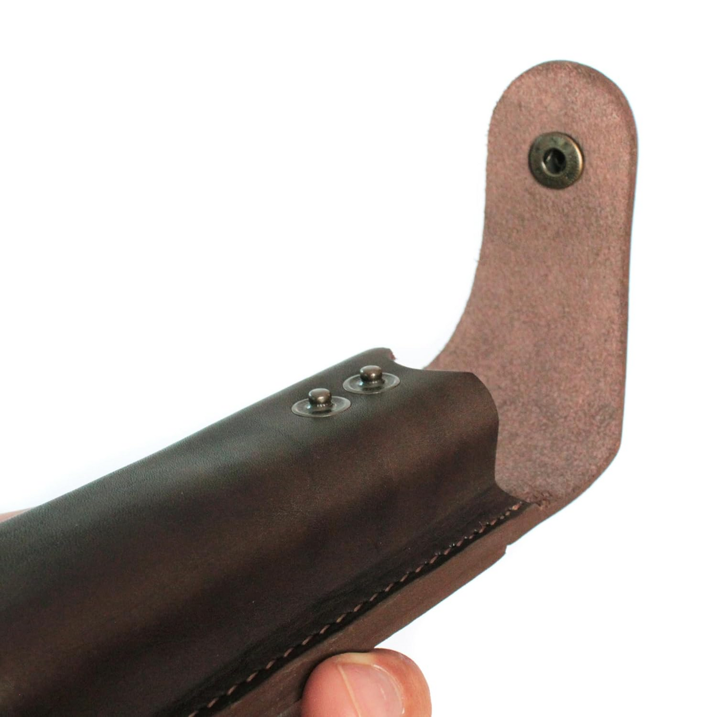 folding knife sheath with adjustable snap closure