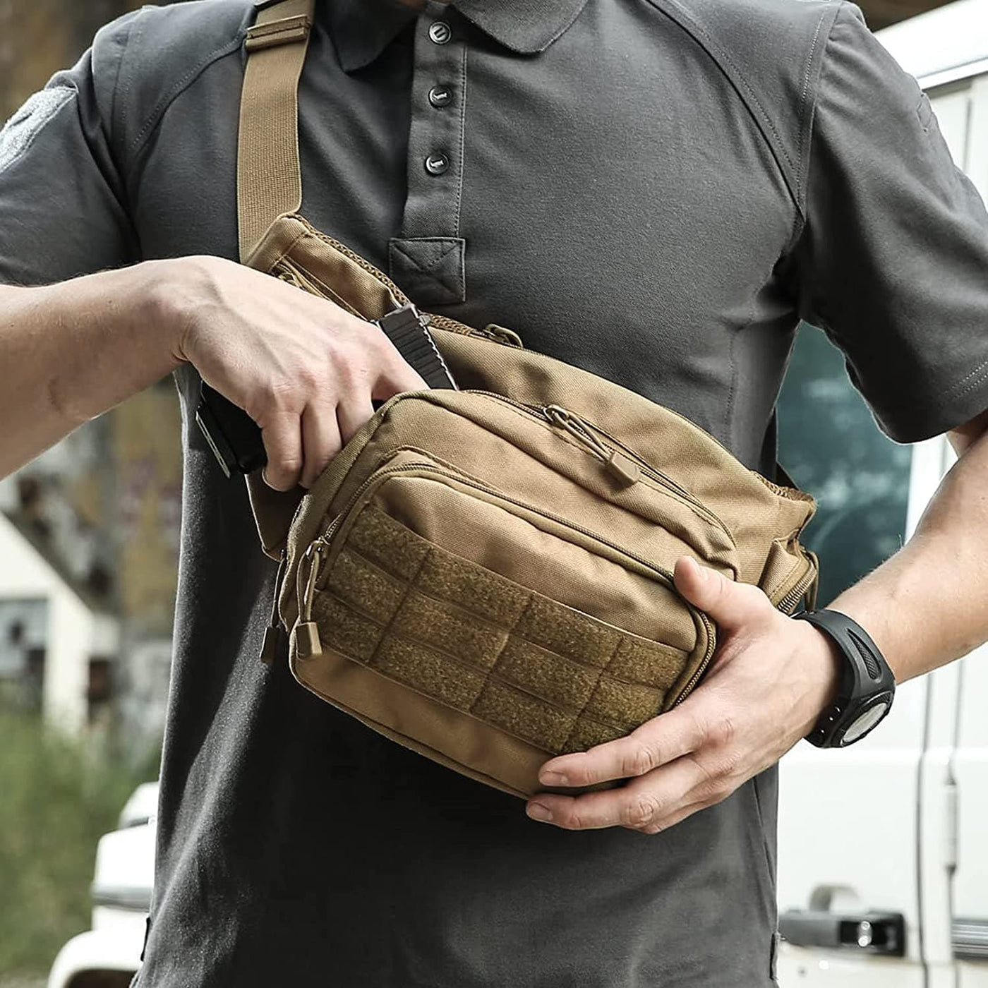 Reinforced hunting waist pack