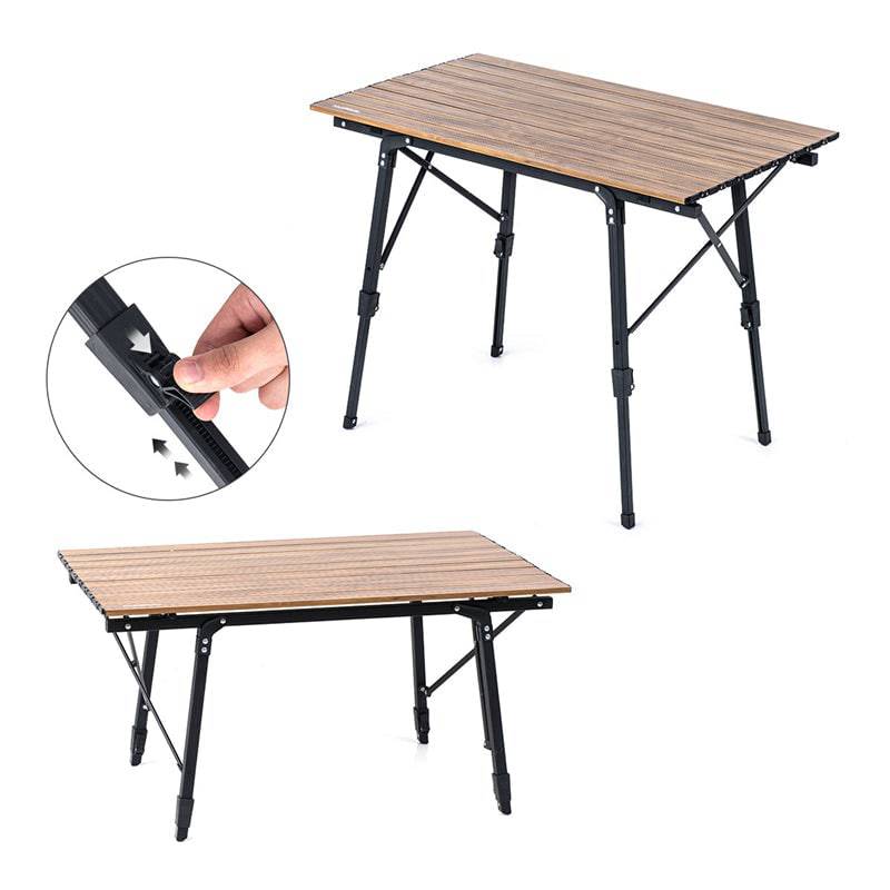 Naturehike Wood Grain Telescopic Foldable Picnic Table MW03 - HUNTING CASE