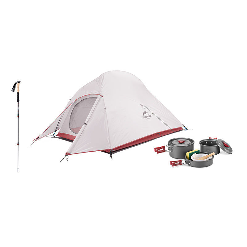 Ultralight Trekking Poles（A Pair）Pllus Cloud up 2P Tent Plus 4 in 1 Camping Set
