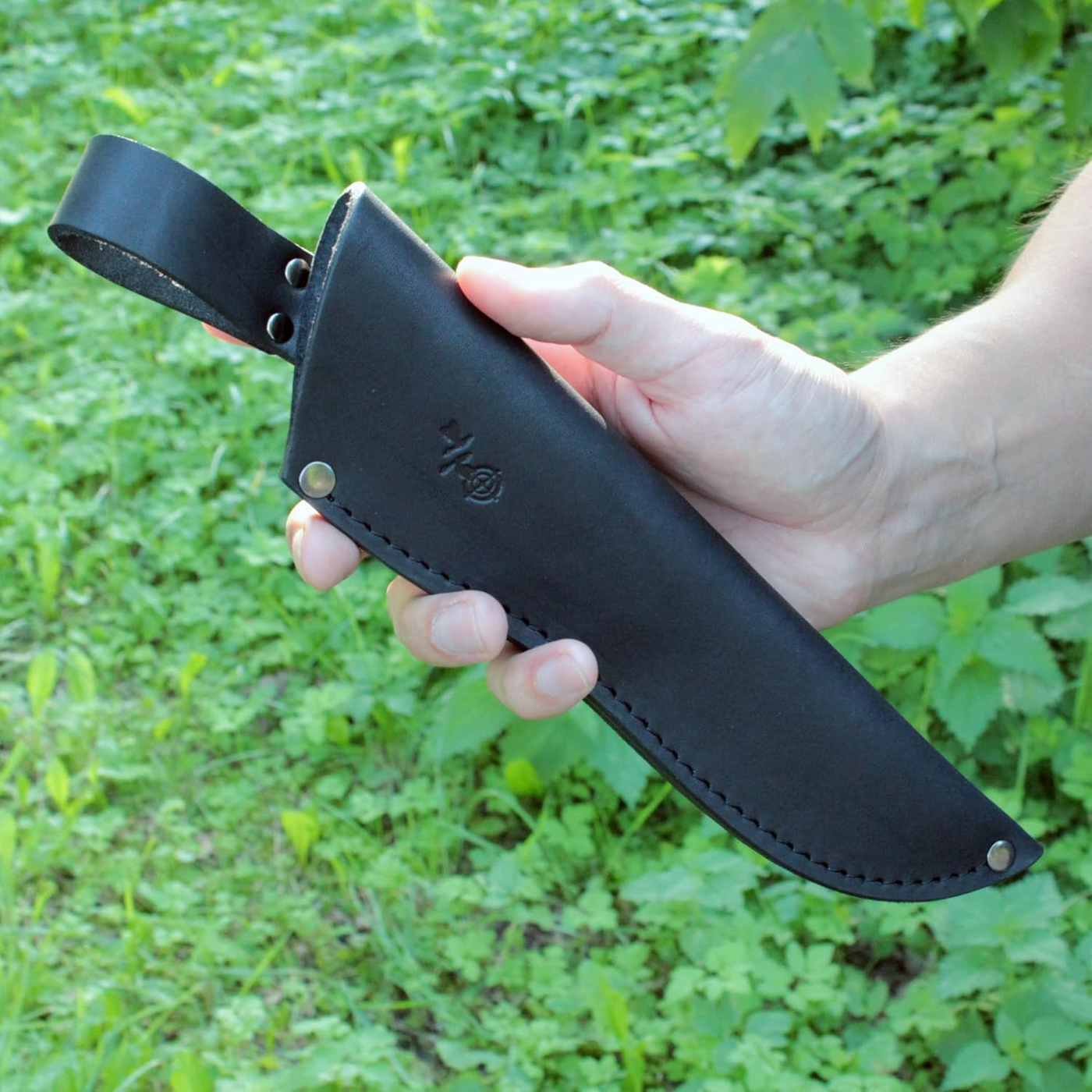 Leather Fixed Blade Knives Black Fits to 5, 6, 6.5 Inch - HUNTING CASE