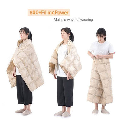 Multi-functional Down Outdoor Blanket Shawl - HUNTING CASE