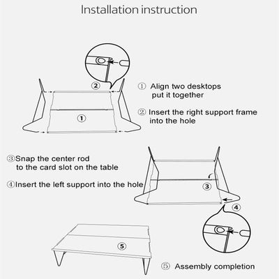 Mini Folding Camping table - HUNTING CASE