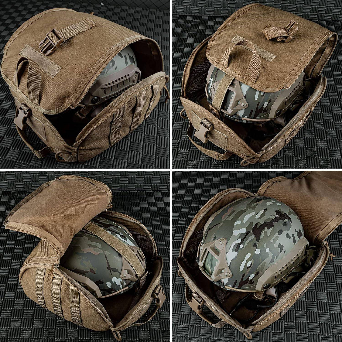 MOLLE helmet pouch for tactical gear