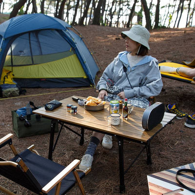 Naturehike Wood Grain Telescopic Foldable Picnic Table MW03 - HUNTING CASE