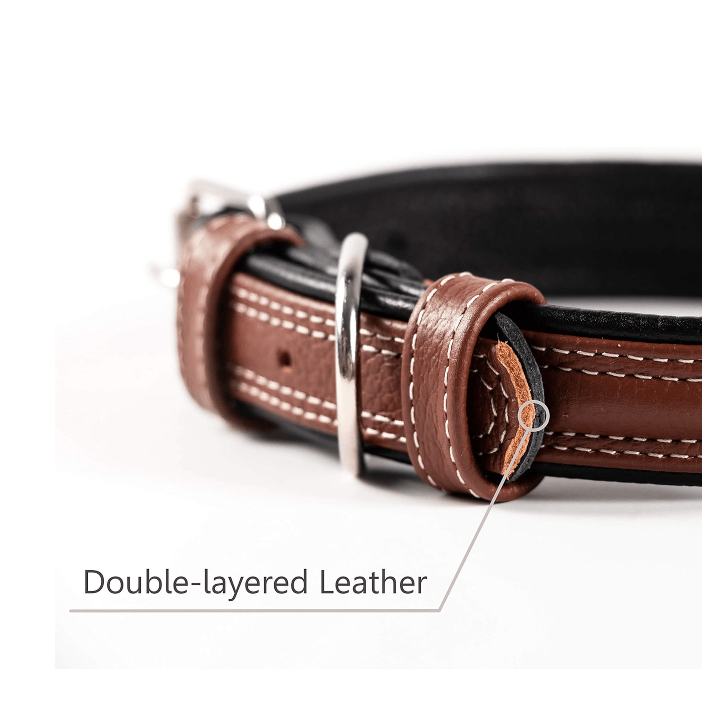 Large Breed Leather Dog Collar