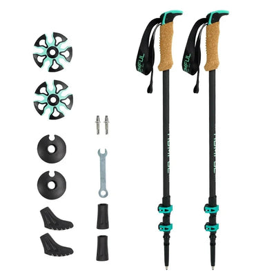 Collapsible Carbon Fiber Trekking Poles for Hiking & Climbing - HUNTING CASE