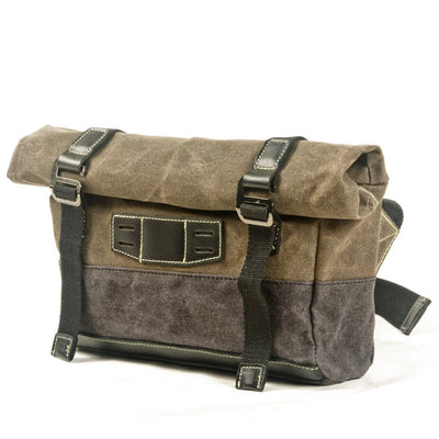 Retro Canvas Leather Bicycle Crossbody Bag - HUNTING CASE