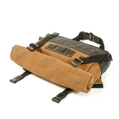 Retro Canvas Leather Bicycle Crossbody Bag - HUNTING CASE