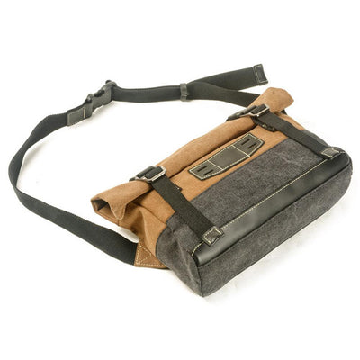 Retro Canvas Leather Bicycle Crossbody Bag - HUNTING CASE