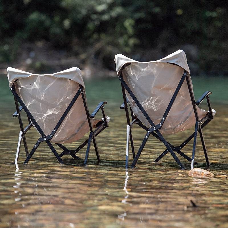 Armrests Backrest Folding Camping Chair - HUNTING CASE