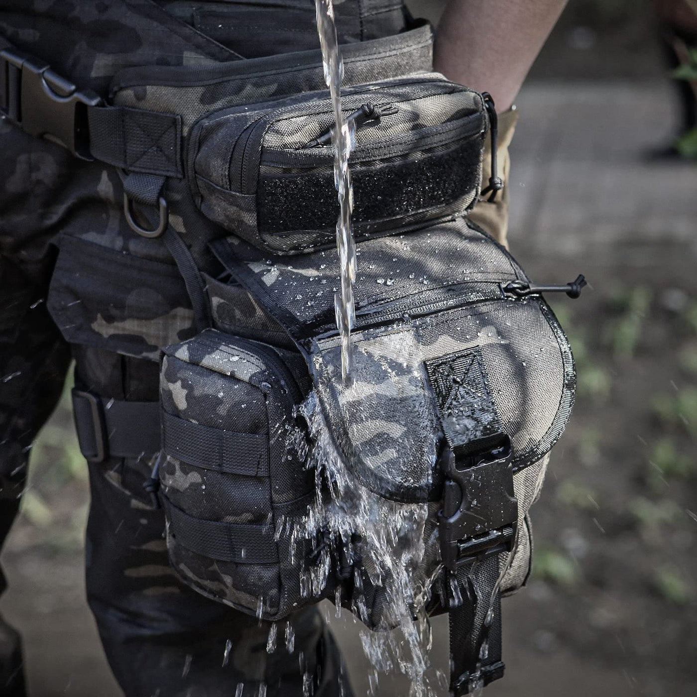 Tactical camo waist pack for hunting