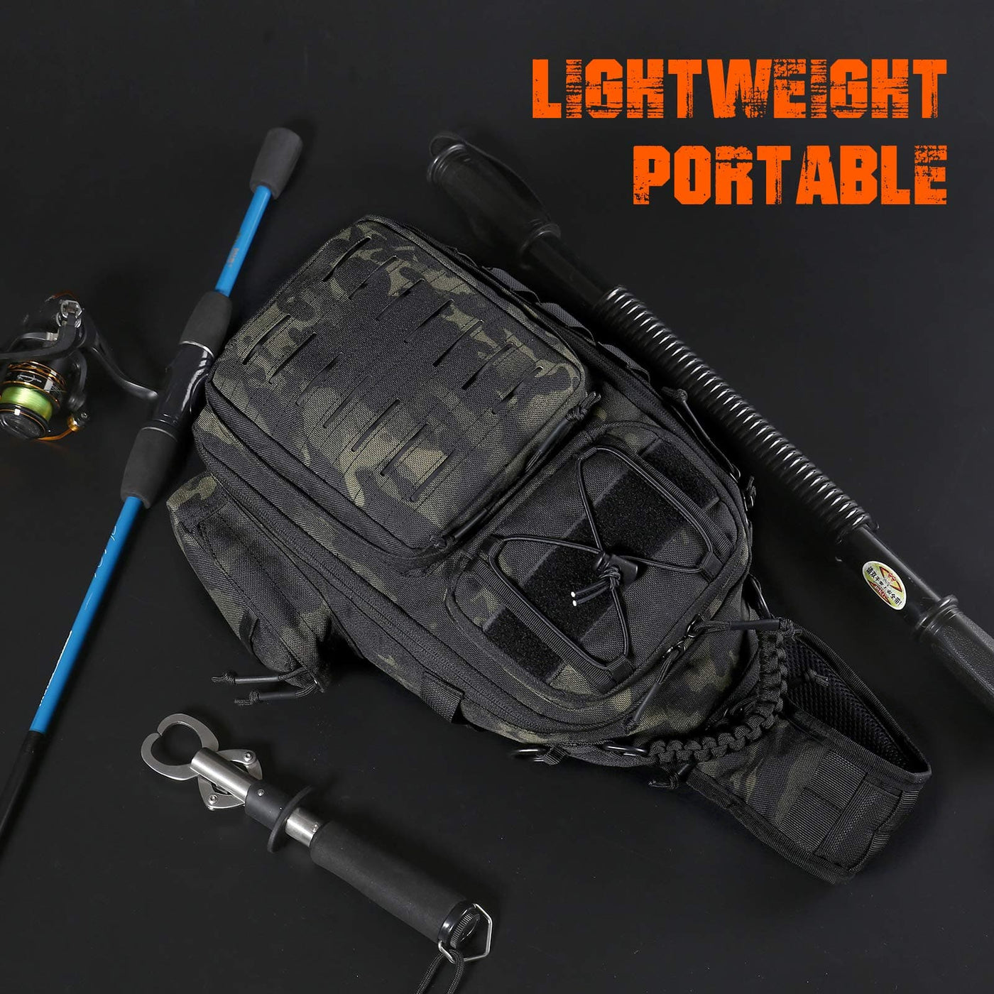 Hunting waist pack with compression straps