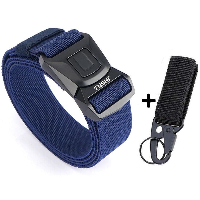 Adjustable quick-release military belt