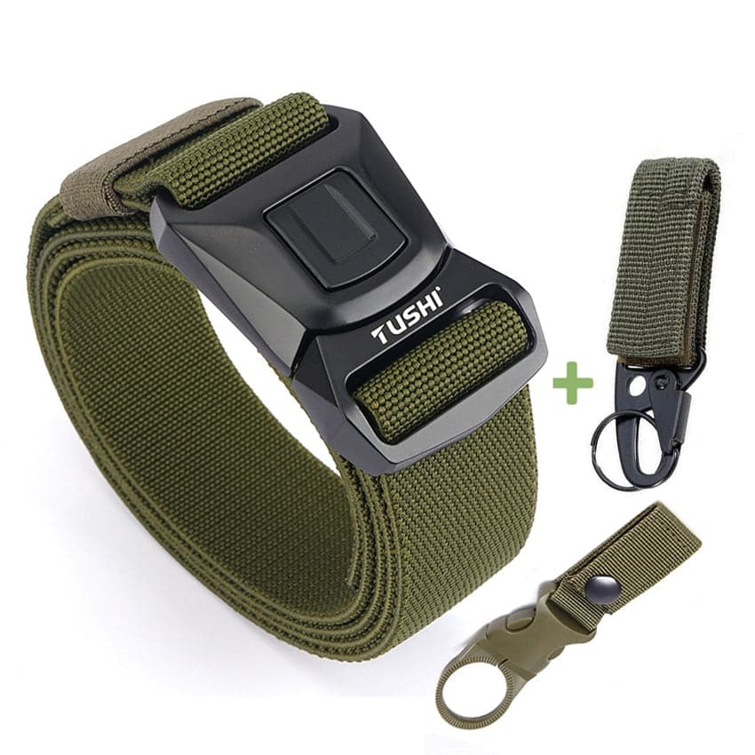 Quick-release buckle for tactical belt