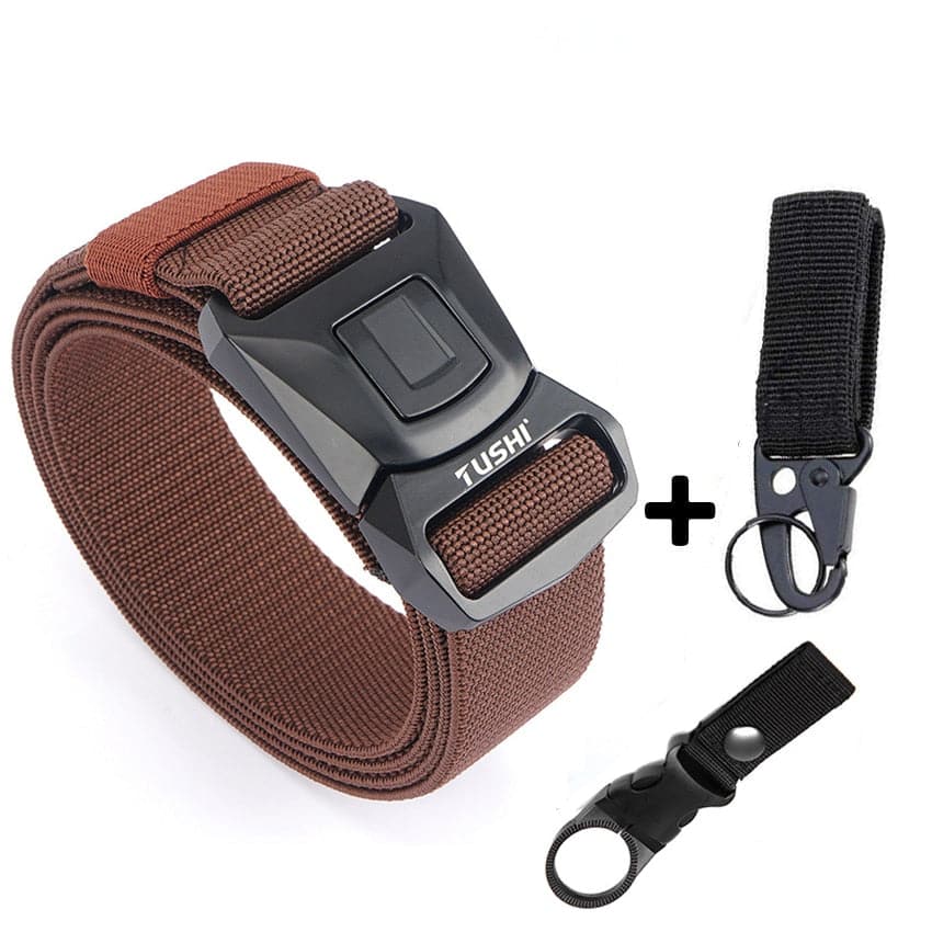 Tactical belt with high-speed release buckle