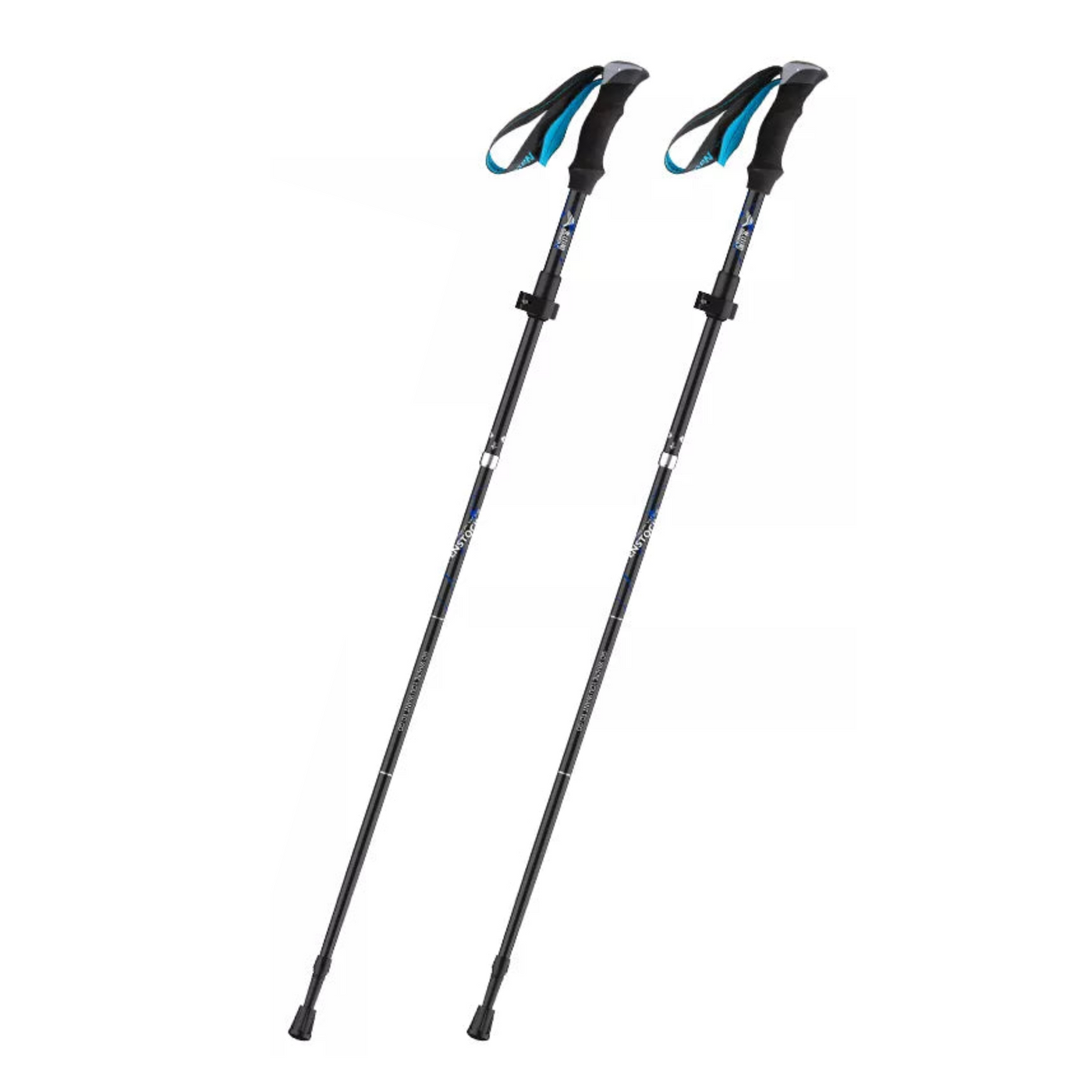 Ultralight Folding Aluminum Trekking Poles: Set of 2 for Hiking & Nordic Activities - HUNTING CASE