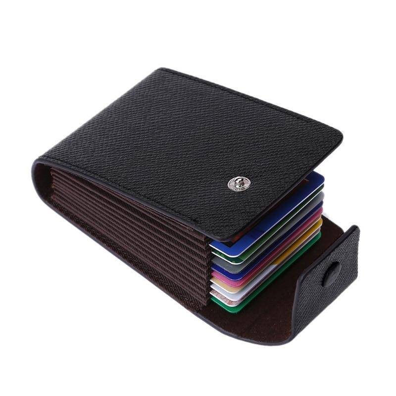 Compact men's wallet for credit card organization