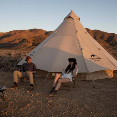 BRIGHTEN 12.3 Pyramid 4 People Cotton Glamping Tent - HUNTING CASE