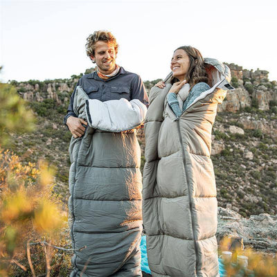 M180/400 Pongee Cotton Camping Sleeping Bag - HUNTING CASE