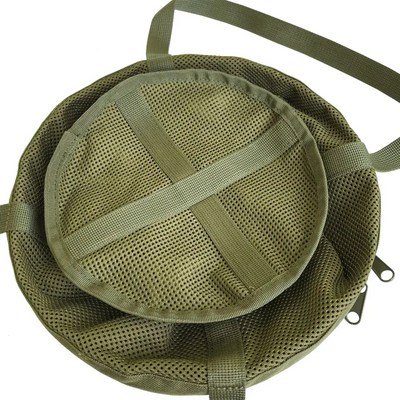 Mushroom hunting bucket with lightweight mesh construction