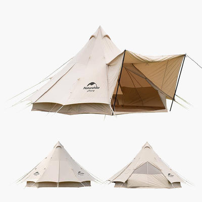 BRIGHTEN 20 Pyramid 6 People Cotton Glamping Tent - HUNTING CASE