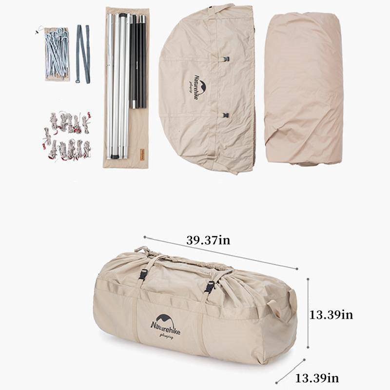 BRIGHTEN 20 Pyramid 6 People Cotton Glamping Tent - HUNTING CASE